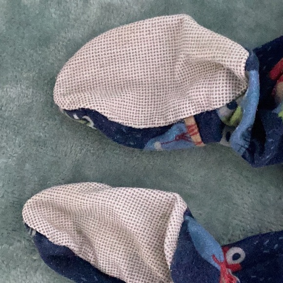 Carters 12 month fleece pajamas zip front safety material on feet cute details - Picture 11 of 12